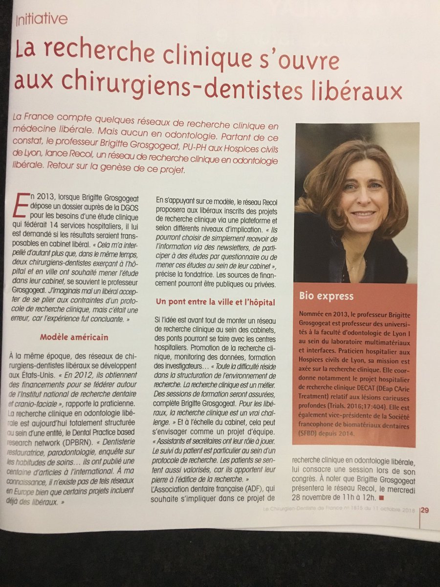 seretjf's tweet photo. Les chirurgiens dentistes libéraux vont participer à la recherche clinique @cnsdnational @adfasso https://t.co/WYjA3sdnqp