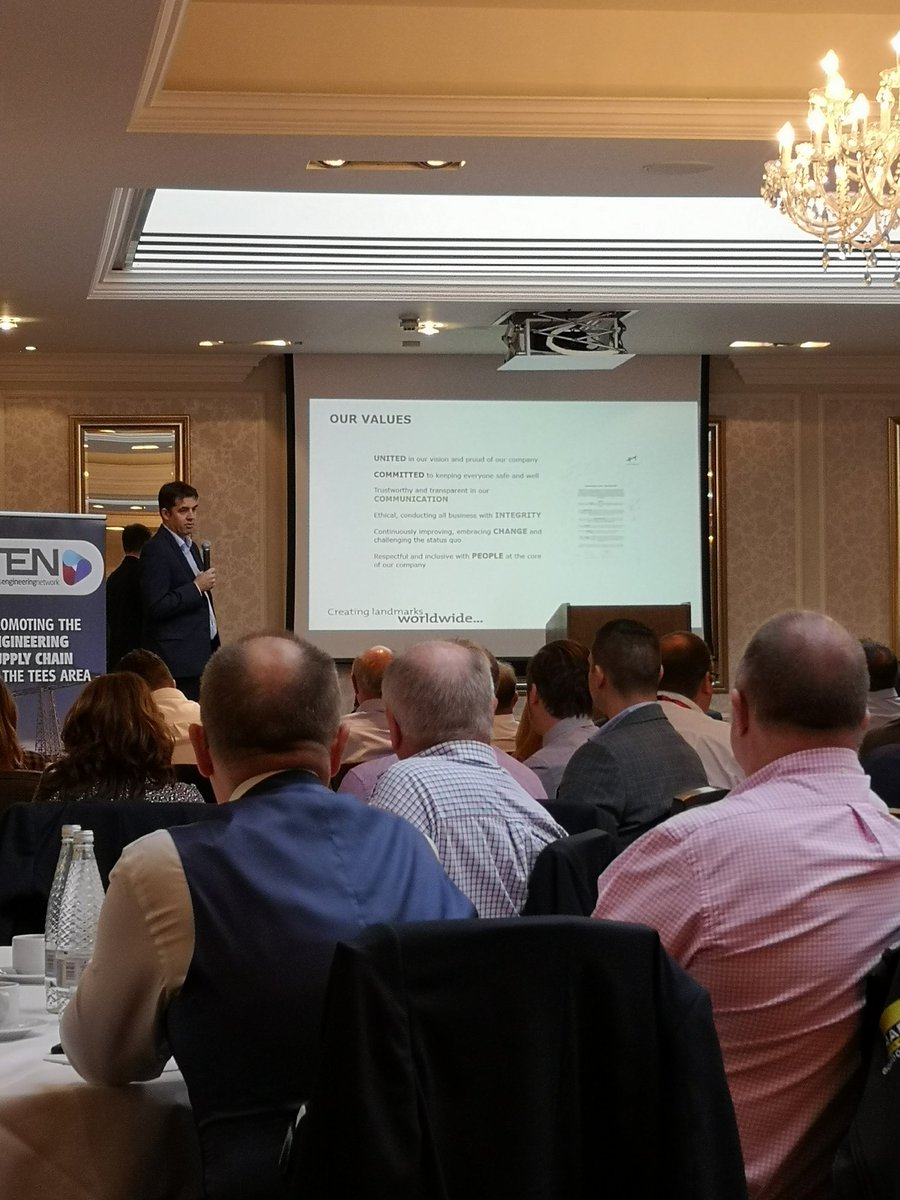 harveyandhugo's tweet photo. It's great to hear @CleveBridgeUK speak at #TeesEngineeringNetwork event this morning about how it's people and values mean they can be a world leader in building bridges and structures worldwide. https://t.co/4r2HYMt4A0