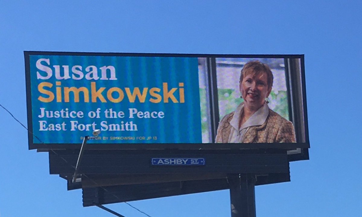 JP13simkowski's tweet image. My brother billboard on the corner of Massard and Rogers. #simkowskiforJP13