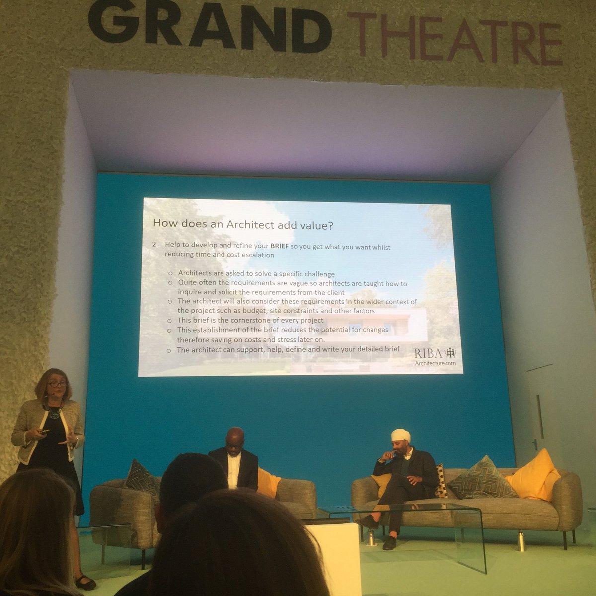 swilliamsarch's tweet photo. Thoroughly enjoyed talking about the value architects bring with the wonderful Kunle and Gurmeet⁦@GDLive_UK⁩ ⁦@RIBA⁩ ⁦@Kunlebarker⁩ https://t.co/oeehfssocA