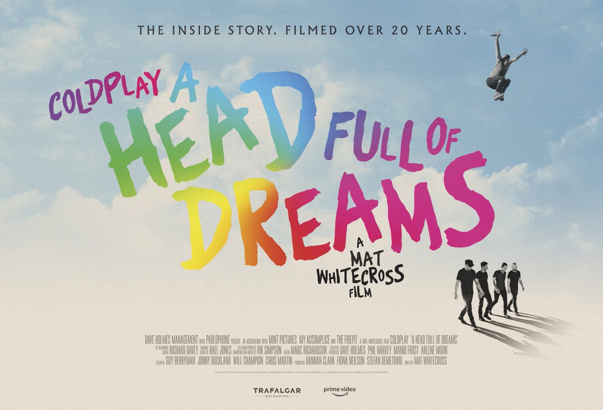 .<a href="/Coldplay/">Coldplay</a> anuncia la película documental #AHeadFullOfDreams, capturada a través de los más de 20 años de historia de la banda. Podrá verse en noviembre. 
Mira aquí el tráiler: youtu.be/Lhzu6bQxFo4