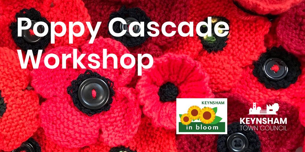 Keynsham in Bloom are holding two more workshops next week at the British Legion on Charlton Road. They'll be attaching knitted poppies to netting in preparation for the Remembrance Day Poppy Cascade. All welcome:

- Monday 15th October 10am - 1pm
- Friday 19th October 10am - 1pm