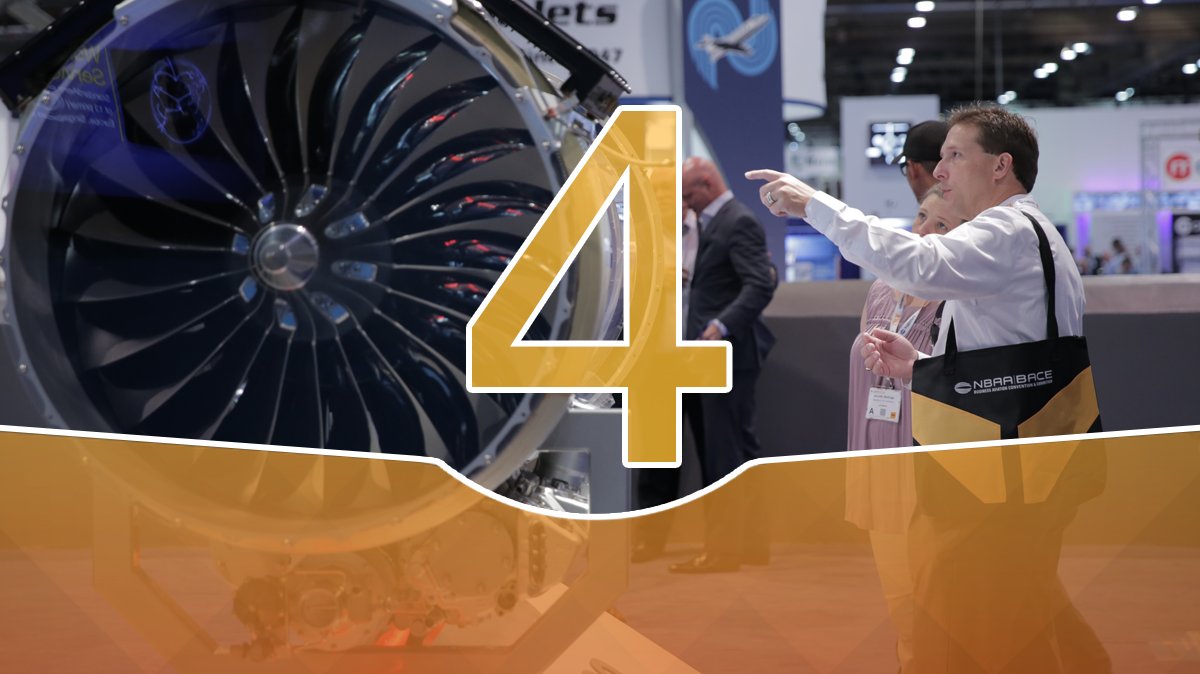 NBAA's tweet photo. The countdown continues - only 4 days until #NBAA18 opens! Did you know there are more than 1,000 exhibitors at this years show - all here to show off the latest and greatest #bizav has to offer. https://t.co/FVCH9kZ8Qx