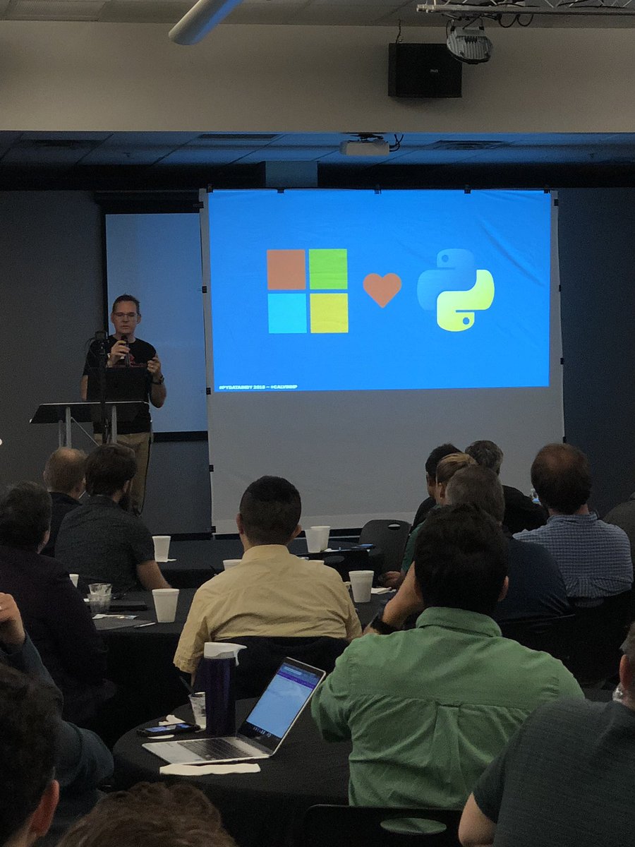indypy's tweet photo. @Microsoft ❤️’s #Python #PyDataIndy https://t.co/RTIc8JFX5c