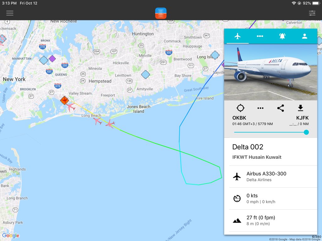 HusainGreenX's tweet photo. International Flight, From Kuwait International Airport OKBK 🇰🇼 To New York John F Kennedy International Airport KJFK 🇺🇸 on @Delta on A330-300 .. Flight Time 13:05 Hours .. #InfiniteFlight #A330 #Kuwait #NewYork #JFK #LiveFlight #USA #TrainingServer #DELTAAirlines #DELTA https://t.co/EOEF6Hg32z