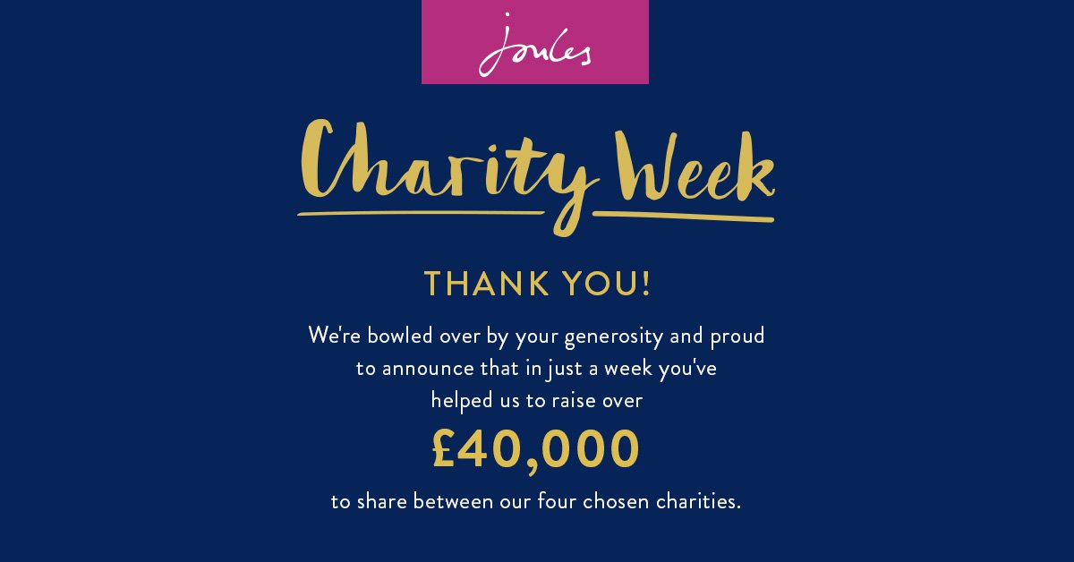 THANK YOU!

We’re bowled over by your generosity and proud to announce that we’ve raised over £40,000 for our four charities, Nuzzlets, <a href="/hospiceuk/">Hospice UK</a>, @princestrust and <a href="/farmersforaweek/">Farms for City Children</a>.
