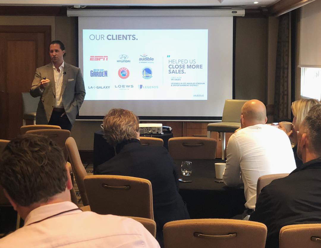 1huddle's tweet photo. Association of Luxury Suite Directors Show โ๏ธ Packer room during CEO @samcaucciโspresentation๐ค Thanks @TheALSD for having us! โ #ALSDInternational #HowDoYouTrain? #EverydayIsGameday https://t.co/UNxD68W4J7