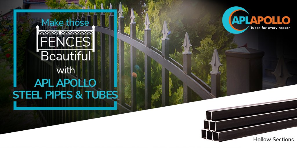 aplapollo_tubes's tweet photo. Give those fences the GRAND LOOK with APL Apollo’s Hollow Sections.
#APLApollo #SteelPipes #SteelTubes #HollowSections #CustomisedSizes #DirectFormingTechnology #DFT #Innovation https://t.co/dh6ZOjNyGY