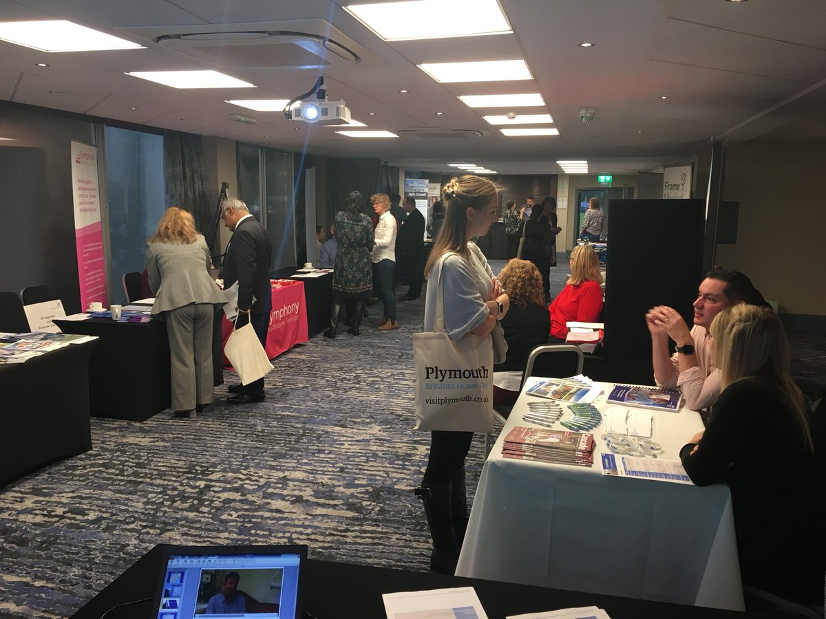 NHSSW's tweet photo. Our #GPjob fair is underway in Plymouth this morning with lots of local practices, CCGs and LMCs here to chat with people who are interested in working as a GP in the #SouthWest - find out more https://t.co/iQLeMrr2Pu https://t.co/Vs6oFfKT71