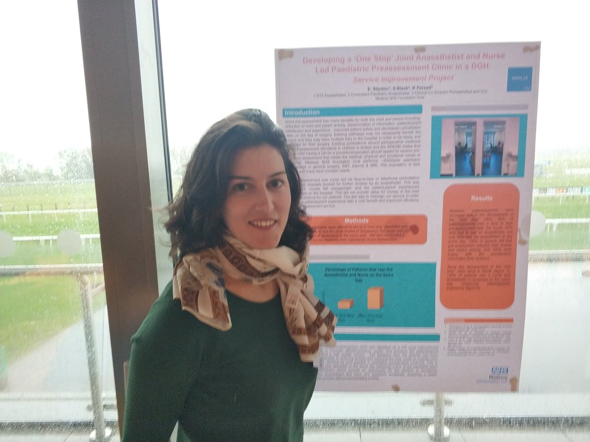 elenastanton12's tweet photo. Proud to be representing service development &amp; QI at #APA18 for Medway NHS Foundation Trust @medway_NHS_FT @anaesthetistSB https://t.co/ypiU0D5bDs
