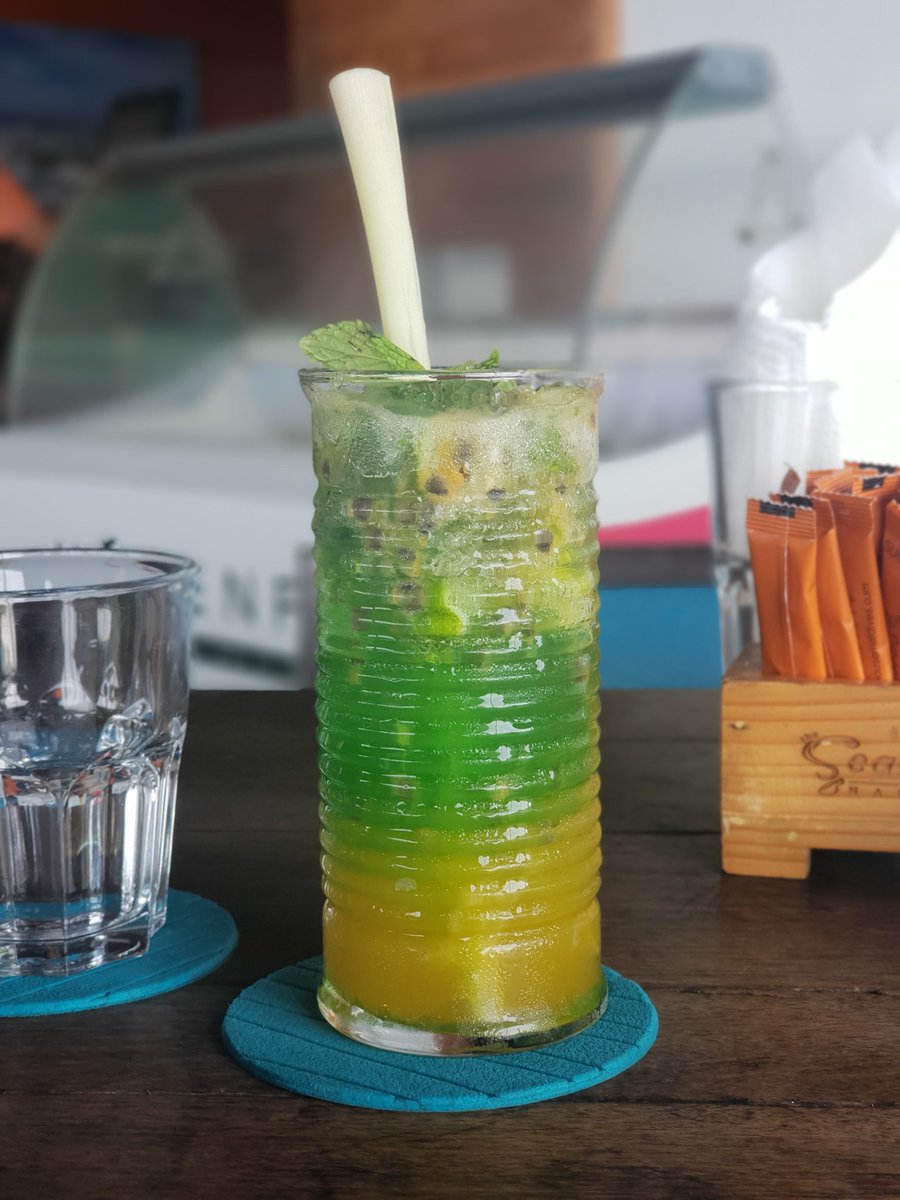 Sharaff__'s tweet photo. Refresh your day with a Telstar from | @SeaHouseCafe.
A wonderful mix of Mint, Passion Fruit & Lemongrass Served with Lemonade.
Thanks @shifaazmod.
Stopped using plastic straws! ♻️
#RefusePlasticStraws
#yourlocalcafe SINCE 2007
#SeaHouseMaldives
#ShareTheLove 🧡 https://t.co/xhFF8J74Hv