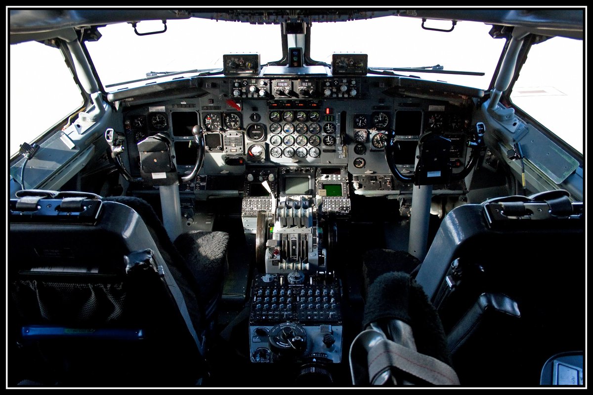 Instruments galore in an E-3D Sentry at RAF Waddington.