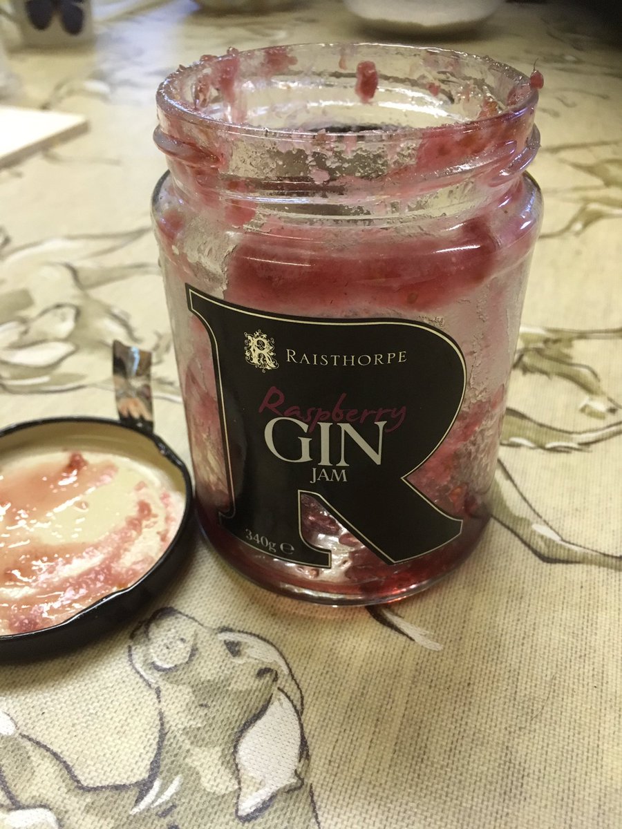 raisthorpemanor's tweet photo. Oh spooky ! all our Gin jam has gone #breakfast #Ginjam #Raspberry #naughty https://t.co/XT4Z7jKdHX