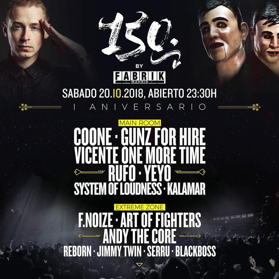 fabrikdiscoteca's tweet image. “RT” &amp;amp; ven gratis al I Aniversario de #150 en FABRIK el 20 de octubre !! #Sorteo 🔥