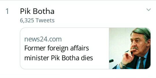 lerenait's tweet photo. There was a struggle song that went something like :

"Ba bulaile Samora Machel, ho setsi botha wa ntja" 🎶 pik botha https://t.co/RfCR7z66GE