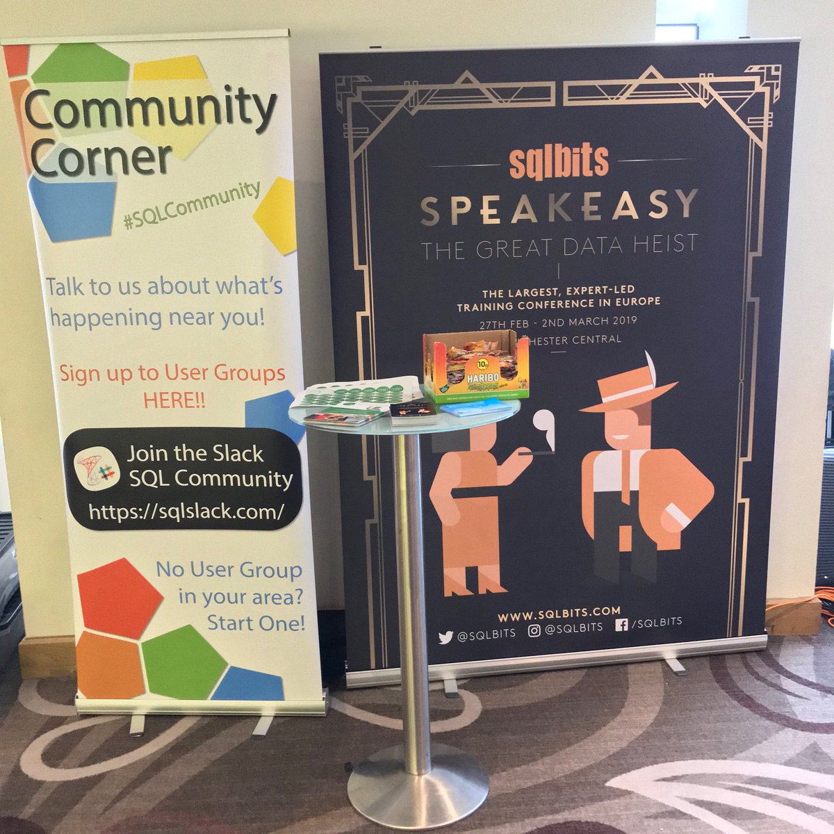 data_geek_'s tweet image. Key: @SQLRelay_uk: 'If you're at @SQLRelay_uk you're part of the #SQLfamily
Pop by the community stand to find out about user groups and other community events around the UK #sqlrelay #datarelay ' https://t.co/jnDph2qx8E, see more tweetedtimes.com/SQLMaster?s=tnp