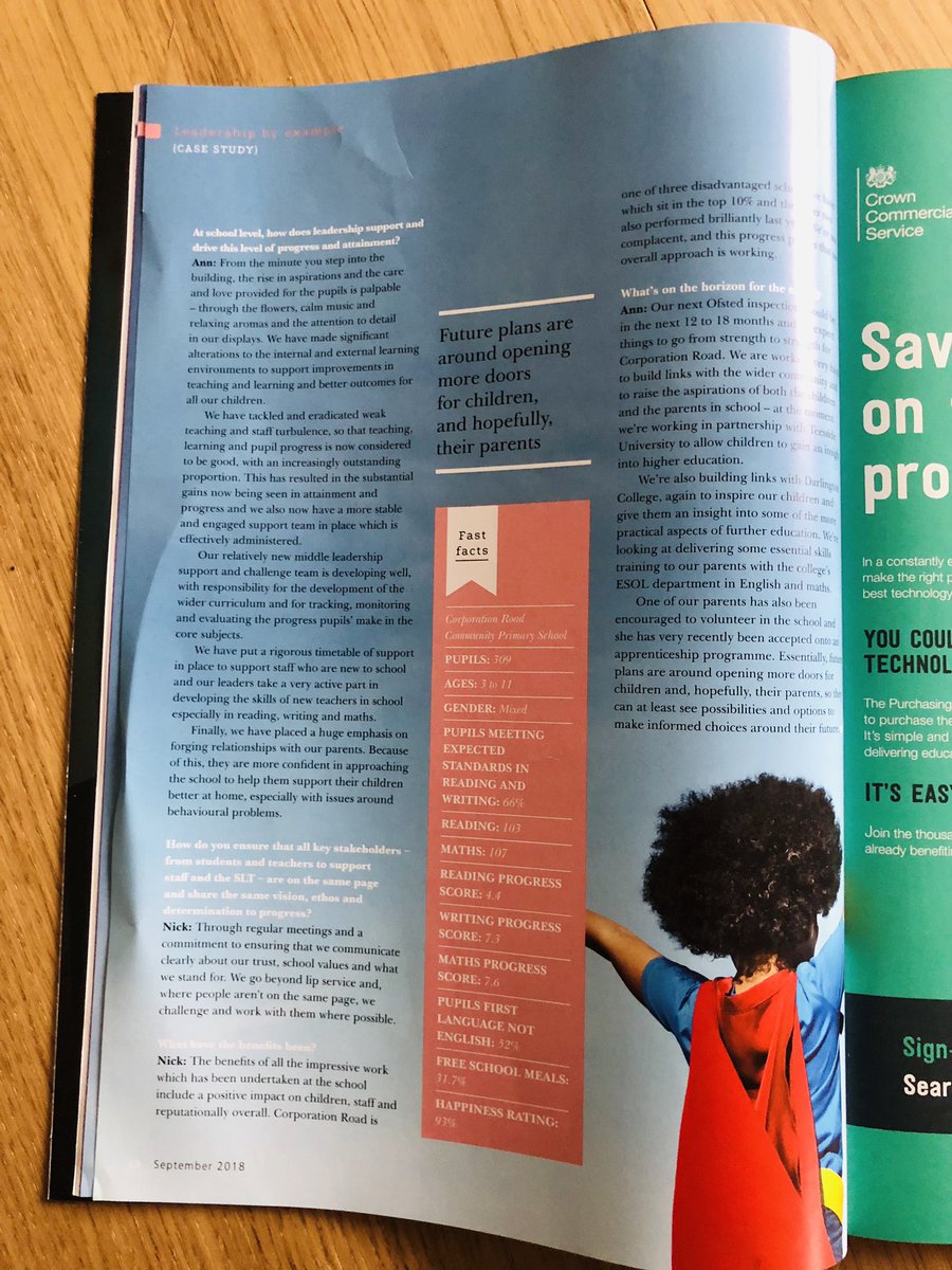 LingfieldTrust's tweet photo. Proud to feature in @EdExec Leadership by Example @CorporationRoad @curlsnickb @AnnPringleton on its amazing achievements and recent top national rankings. Well done Ann and the school team and our children! #education #dontstopachieving #Darlington πππ» https://t.co/cTsqBiJOJk https://t.co/H1ZARDA5GM