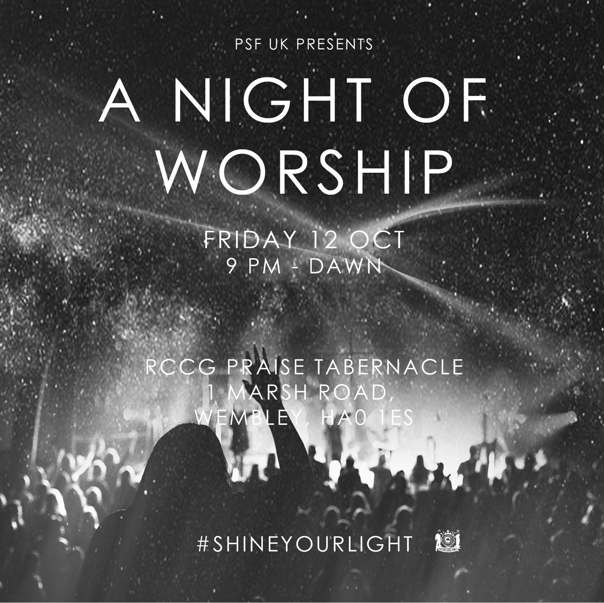DejidotIk's tweet photo. Tonight is the night @rccgpsfuk #shineyourlight https://t.co/hN0cyB3Xp1
