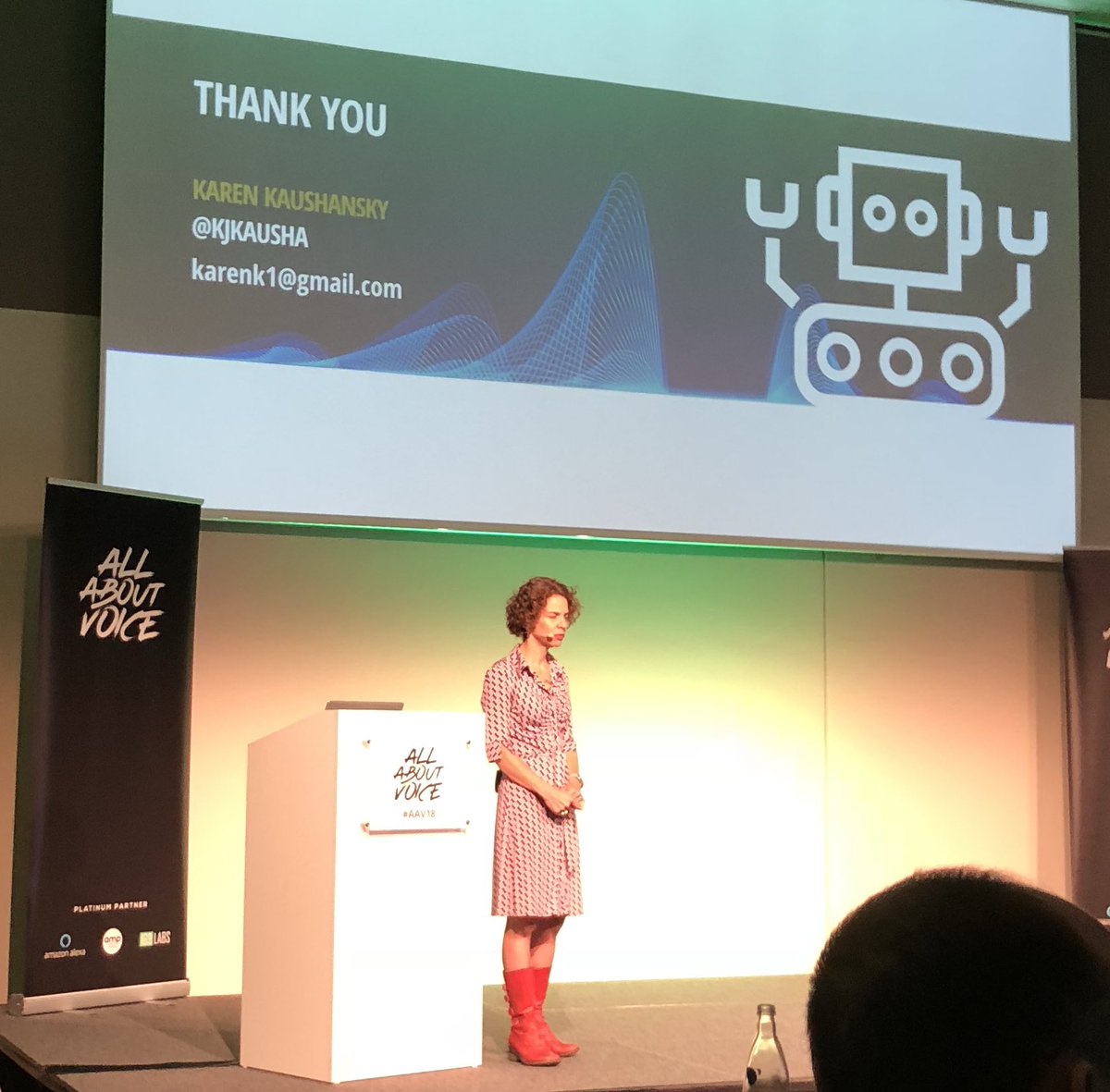 DeinAlexaSkill's tweet photo. Great presentation from @kjkausha at the All About Voice Conference in Munich about the possibilities for voice in the future. #voiceforever #usecases #AAV18 https://t.co/ZmXts3pSwF