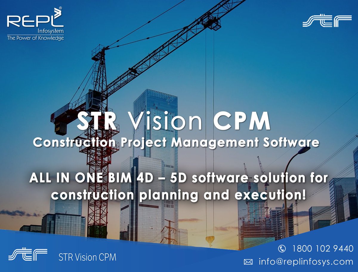 RIPL_Noida's tweet photo. ALL IN ONE BIM 4D – 5D software solution for construction planning and execution! https://t.co/puz8iPcdNR
#BIM #4D #5D #CPMSoftware https://t.co/nOa1CoFyo4