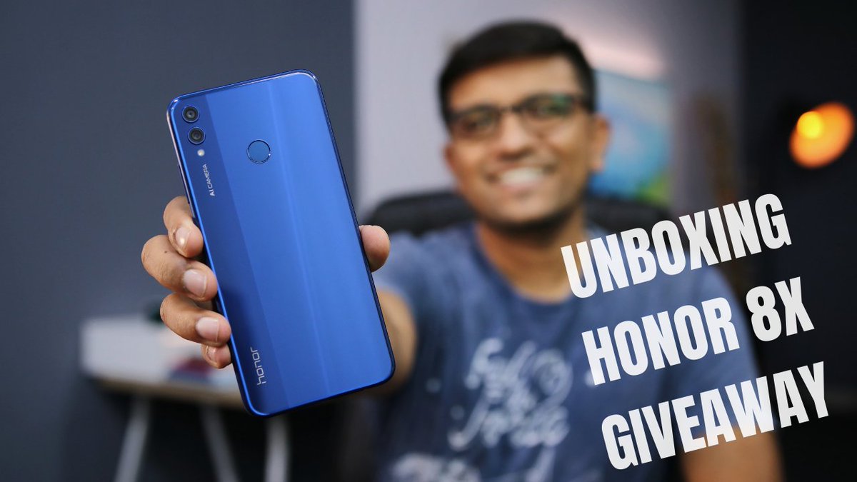 amitbhawani's tweet photo. First Look, Unboxing &amp; Giveaway of the Beautiful #Honor8X Smartphone

Video - https://t.co/uc4bU3I2mZ
Retweets Appreciated 🔁

PS: I will be shooting the FAQ Video, start sending your questions with #AskAmitBhawani. https://t.co/LiqoDS5jpc