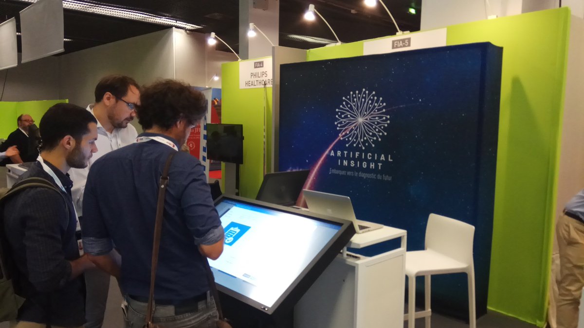 AInsightCare's tweet photo. Vous avez jusqu'à lundi pour nous rencontrer aux #JFR2018 ! Les visiteurs profitent déjà des démonstrations de notre plateforme #ArtificialInsightStore pour l'aide au diagnostic grâce à l'#IA : embarquez pour le #DiagnosticDuFutur https://t.co/l8m2MJyiGK