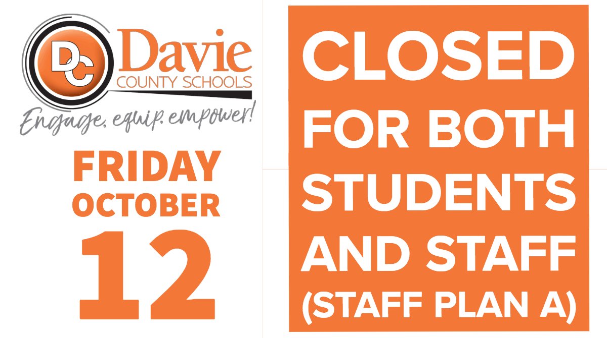 DavieCountySch's tweet photo. @DavieCountySch #NoSchool #MichaelNC #StaySafe #DCECHS #DavieCountyHS https://t.co/gW8jsY3aQx
