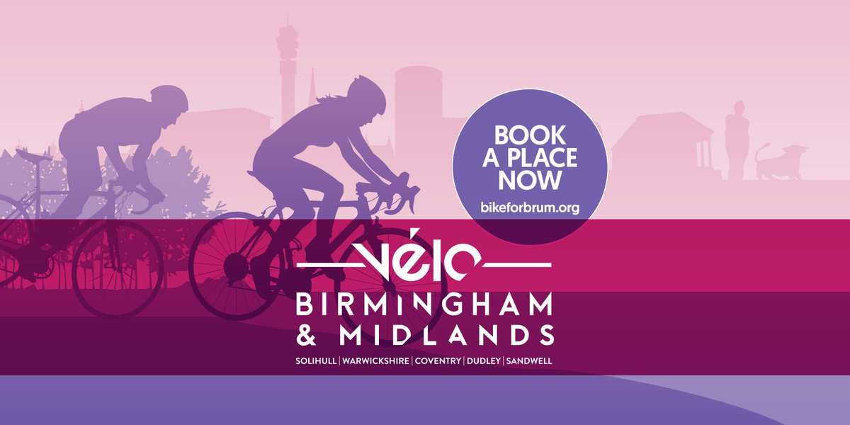 Did you miss out on one of the public space for Velo Birmingham and Midlands 2019? Don’t worry, you can still take part by signing up for one of the Charity’s Gold Bond places that cost just £40 with a minimum sponsorship requirement of £400. bikeforbrum.org