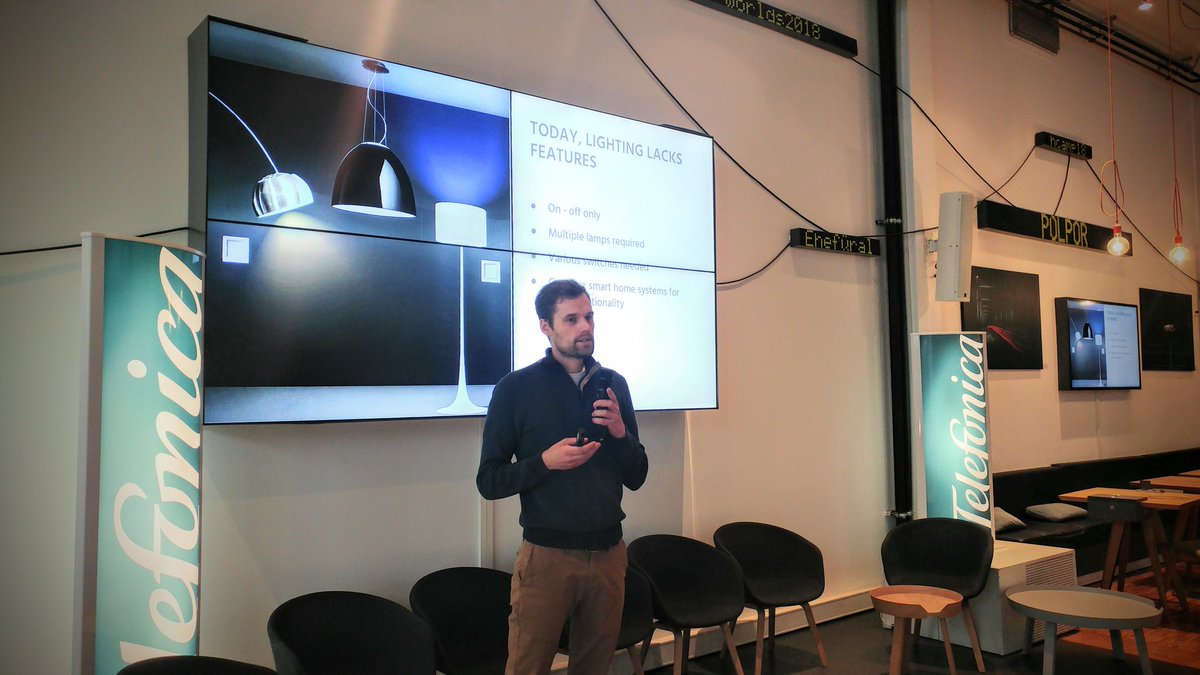 Great presentation by <a href="/LukeRobertsLamp/">Luke Roberts Lighting</a> at #iotbrunch in <a href="/base_campberlin/">PeteSawant</a> #smart #lighting #iot