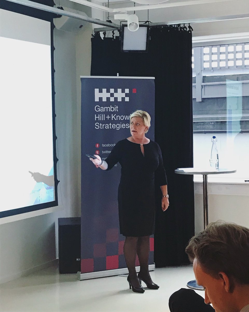 Fullt hus hos Gambit når @Siv_Jensen_FrP presenterer statsbudsjettet!