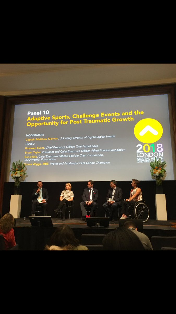 MDSG_eu's tweet photo. Adaptive Sports, Challenge Events and the Opportunity for Post Traumatic Growth panel, at Summit Mental Health Culture Change #TXMind #Okaytosay #OKLDN #WorldMentalHealthDay #changedirectionlondon https://t.co/dmFwptOq8N