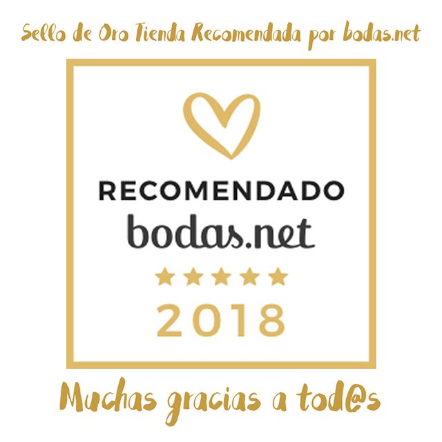 Hemos ganado el sello de oro de bodas.net Muchas gracias a todos los que han confiado en nosotros durante este tiempo y esperamos que todos tengáis una vida feliz juntos
Mucho más en nuestra web tienda.tiestayboda.net