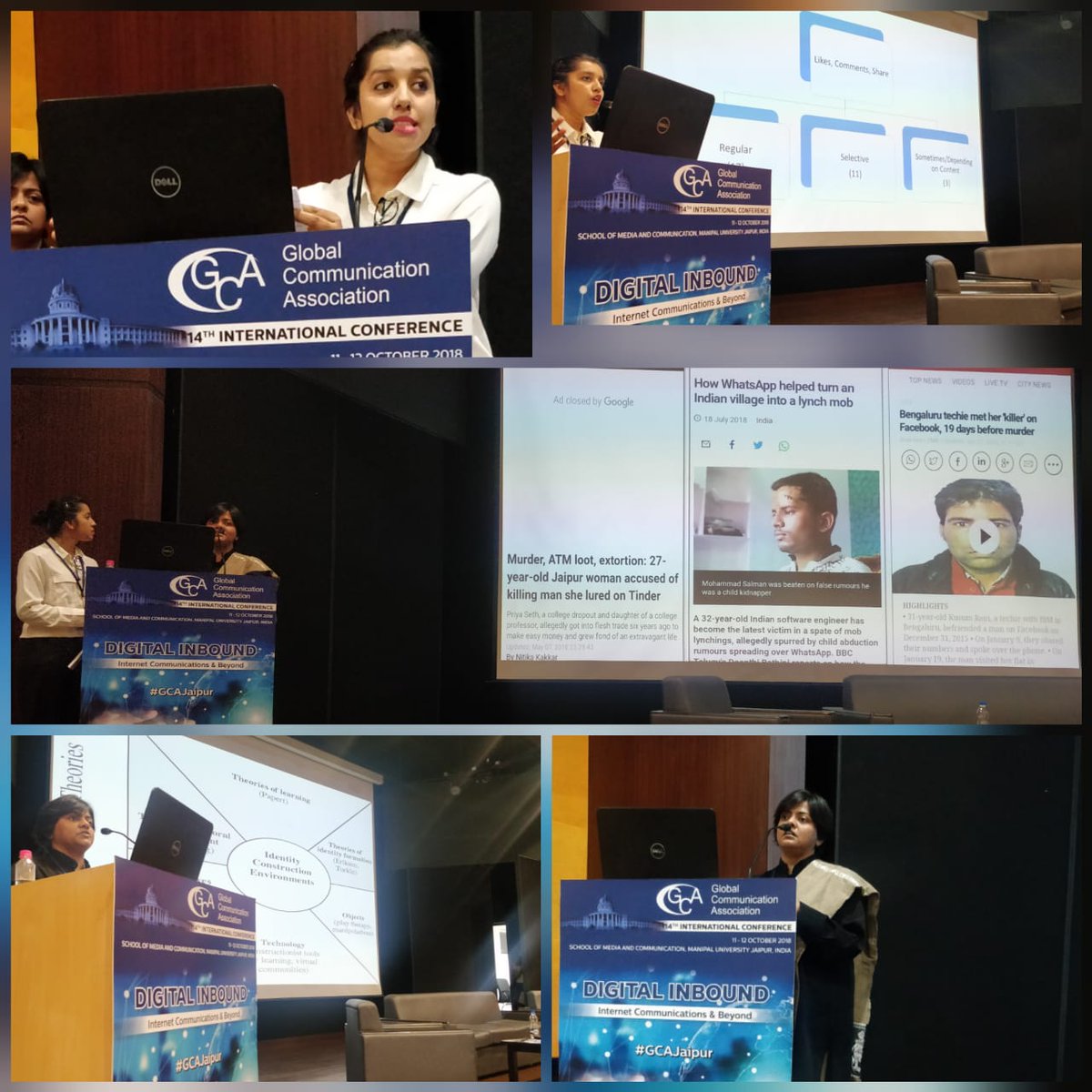 gcaconference's tweet photo. Paper presented on Virtual Identities: Constructing and Contesting Identities by Ms.Sreoshi Bakshi, Digi Phoenix and Dr. @Surhita, University of Calcutta at #GCAjaipur @Jaipur_Manipal! https://t.co/YYurKsQdYj