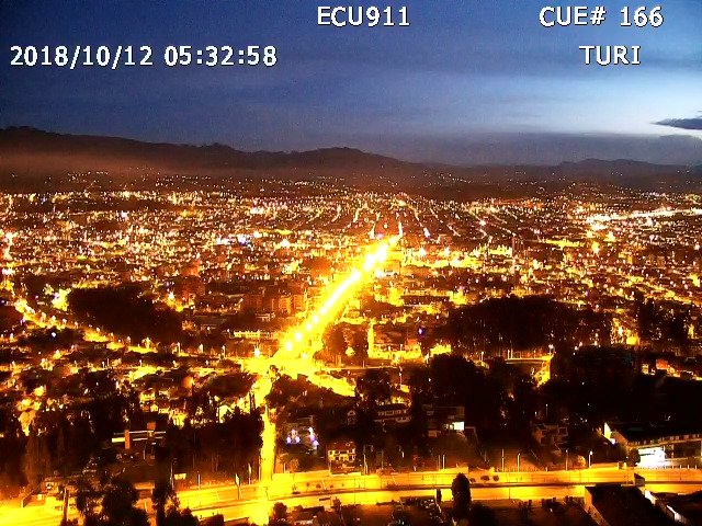 ECU911Austro's tweet photo. Desde el balcón natural de la ciudad, Turi se visualiza a #Cuenca, que  amanece Parcial Cubierto a Despejado, temperatura min. 07°C. @inamhi https://t.co/wqyxcMWcgO