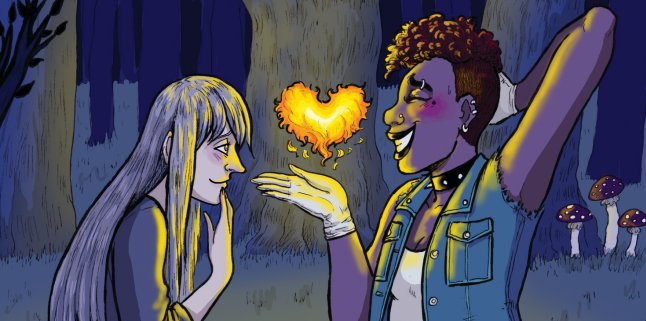 DomDuongArt's tweet image. A preview of the piece I did for Queercasts, a zine celebrating LGBTIQ characters in podcasts. My illustration was for the Adventure Zone: Amnesty :) #theadventurezone #thezonecast #taz #tazamnesty #lgbt #lgbtqi #lgbtiq #pride #aubreylittle #theladyflame @TheZoneCast @queercasts