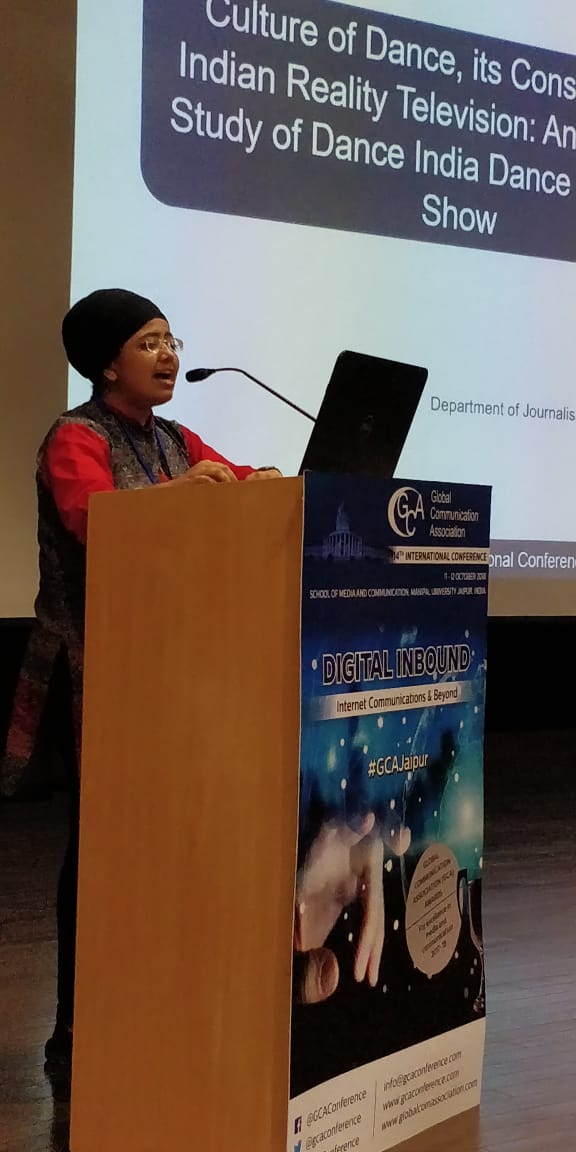 gcaconference's tweet photo. Paper presented on "Culture of Dance its construct and Indian Reality Television" by Ms. Taranjeet Kaur Chawla, Research Scholar, at @Jaipur_Manipal #GCAJaipur conference 2018 https://t.co/qRXuAusEh1