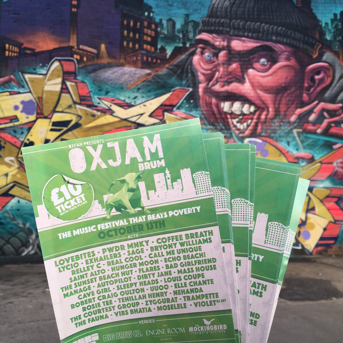 FIVE HOUR FLASH SALE 🎉
Students, this one's for you...
With just one day to go until #OxjamBrum, we're running another flash sale so you can have another chance at grabbing yourself a £10 ticket. Offer ends at 5pm TONIGHT so be quick!

TIX: oxjambrum.co.uk