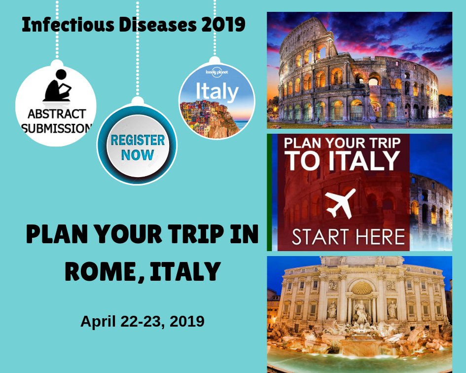 InfectiousMeet's tweet image. "#Italy and the #spring and the first love all together should suffice to make the gloomiest person happy. Plan your Trip in #Rome, Italy by attending the International Conference on #InfectiousDiseases on April 22-23,2019
Book your slots Now
P.S: infectious-diseases.euroscicon.com/registration
