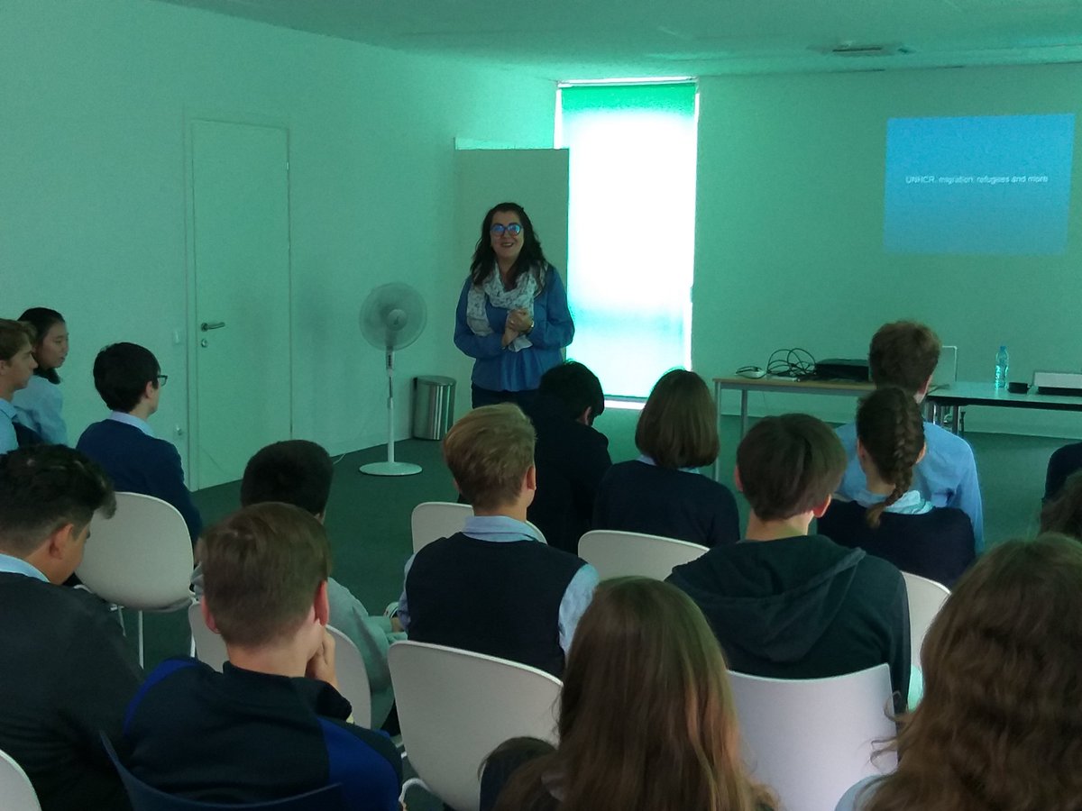 As part of International week a UNHCR representative discussed refugees with Secondary.
