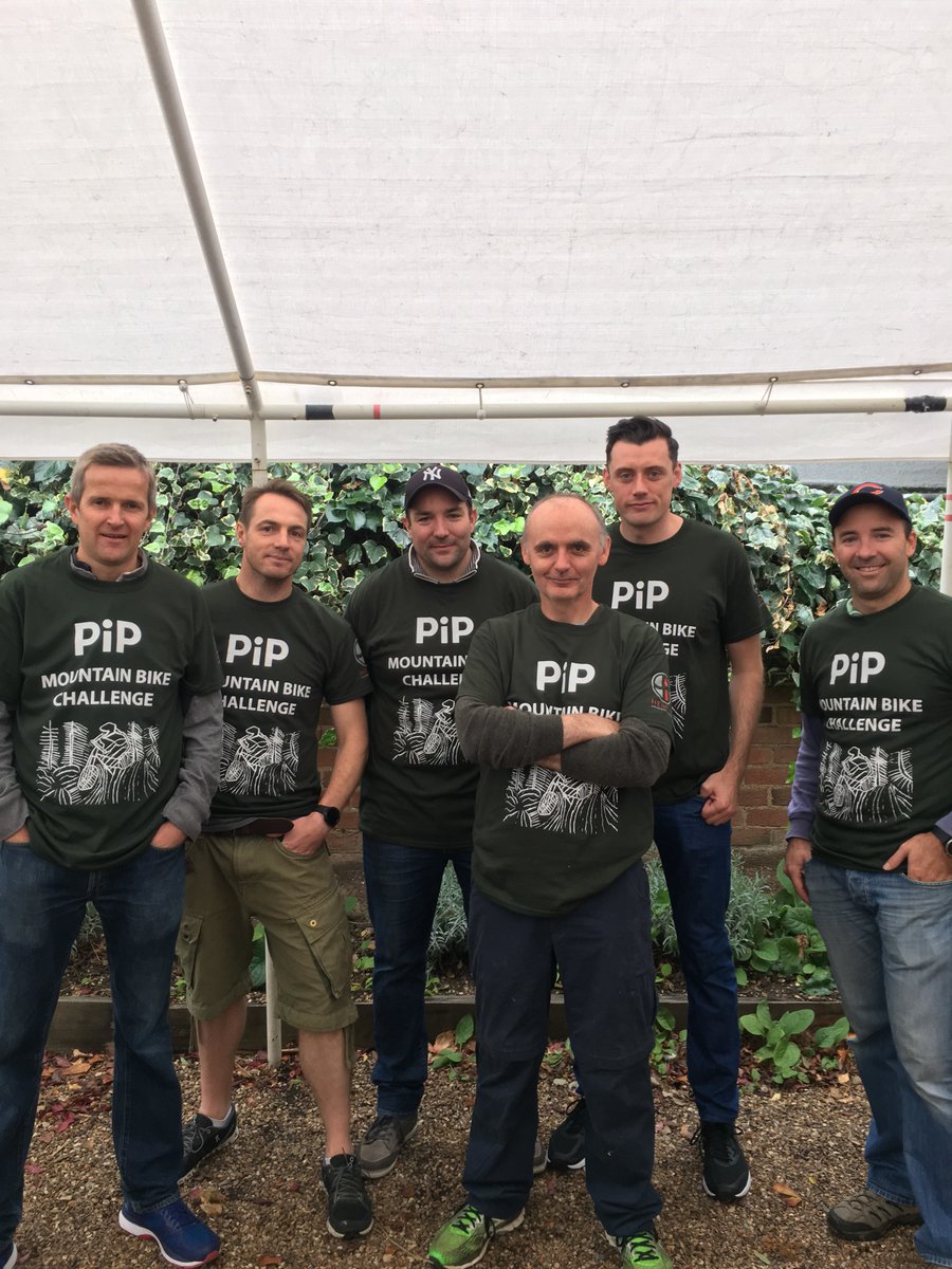 PIPLDN's tweet photo. The BlueBay volunteers are here helping us today with all the prep for tomorrow’s #MountainBikeChallenge @BlueBayAM #Charity #Fundraising #Lovibonds https://t.co/rDW0qMvCbD