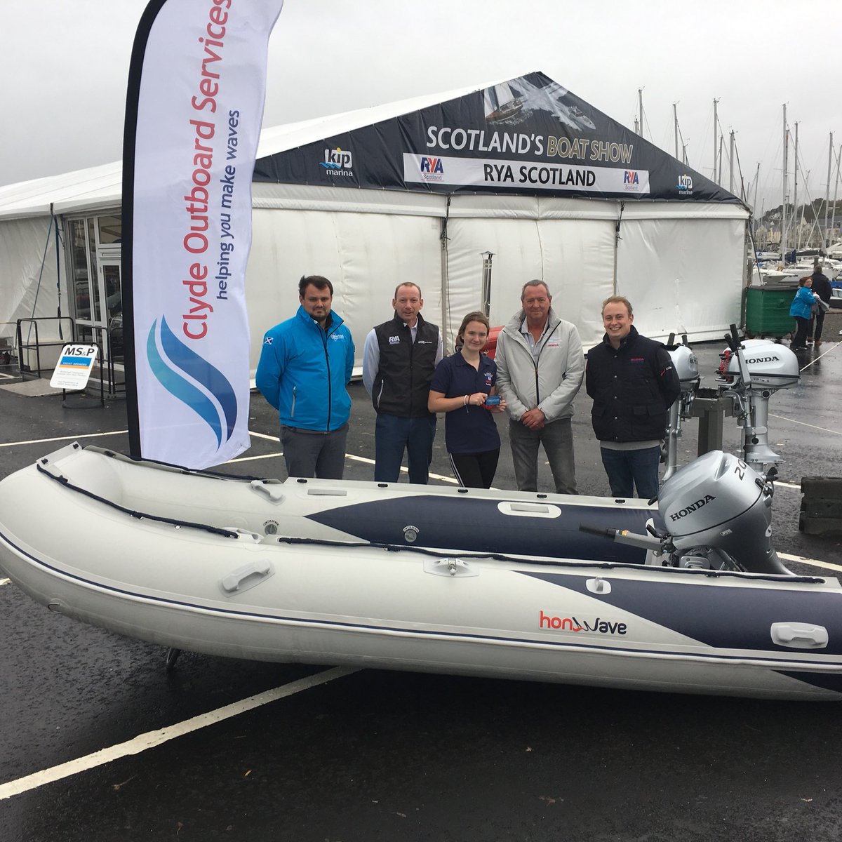 Presentation time for Oban Duncan  #hondaryayouthrib #champ 🚤🏆 winning a Honeave T40 for <a href="/iPowerboatLtd/">iPowerboat Ltd</a> <a href="/Honda_UK/">Honda UK</a> <a href="/RYA/">RYA</a> <a href="/ScotBoatShow/">Scotland's Boat Show</a> <a href="/ClydeOutboards/">Clyde Outboard Services</a>