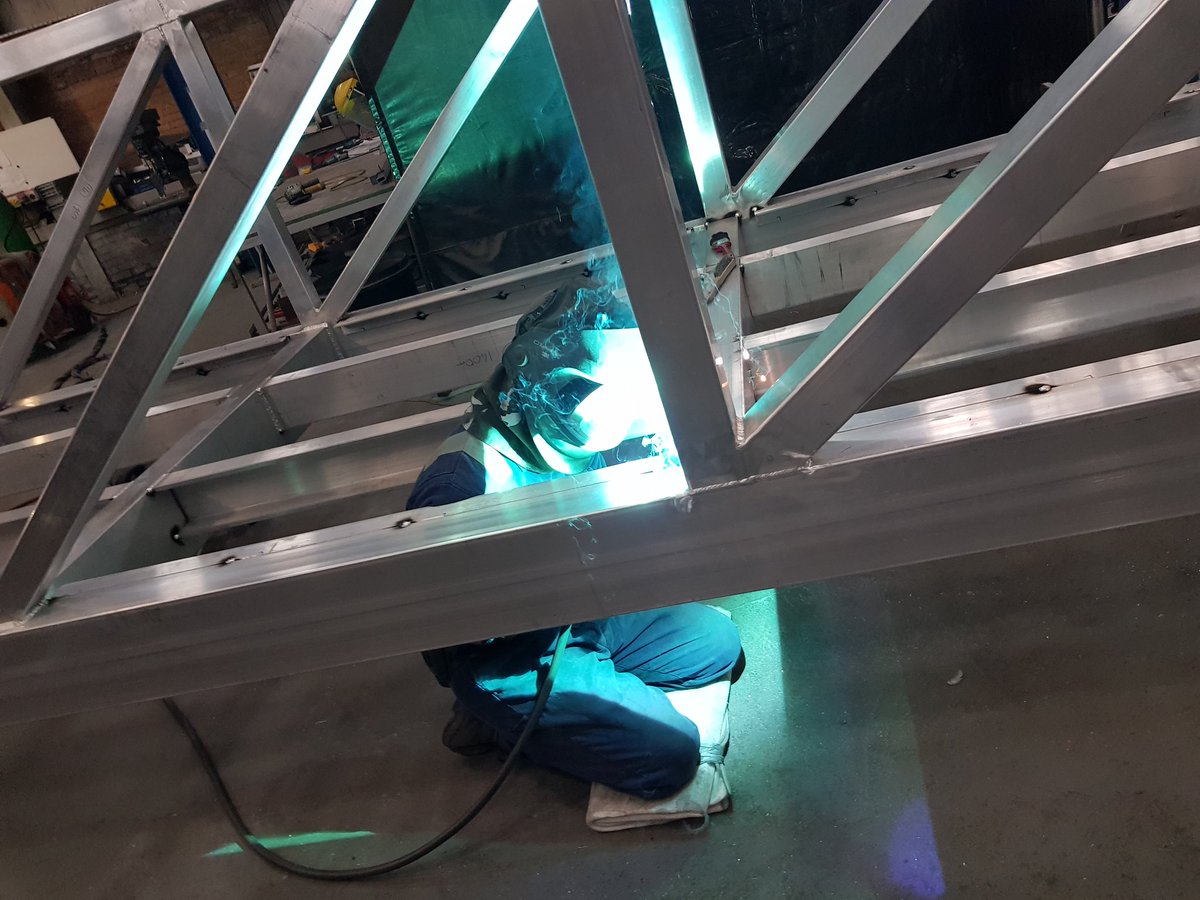 beckettrankine's tweet photo. Visit to @tynegangway to see fabrication of a pier access bridge coming along #welding #pier #Wandsworth https://t.co/oeV1B4c0BR