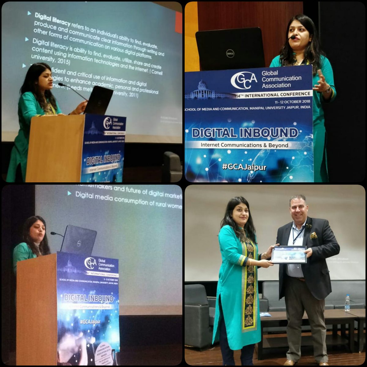gcaconference's tweet photo. Paper presented on #Digital #Media: Cultural Transformation and #Metamorphosis of Indian Homemaker by Dr.Vaishali Kapoor, Academic Professional, @Jaipur_Manipal #GCAJaipur conference 2018 https://t.co/5y4psNVkuv