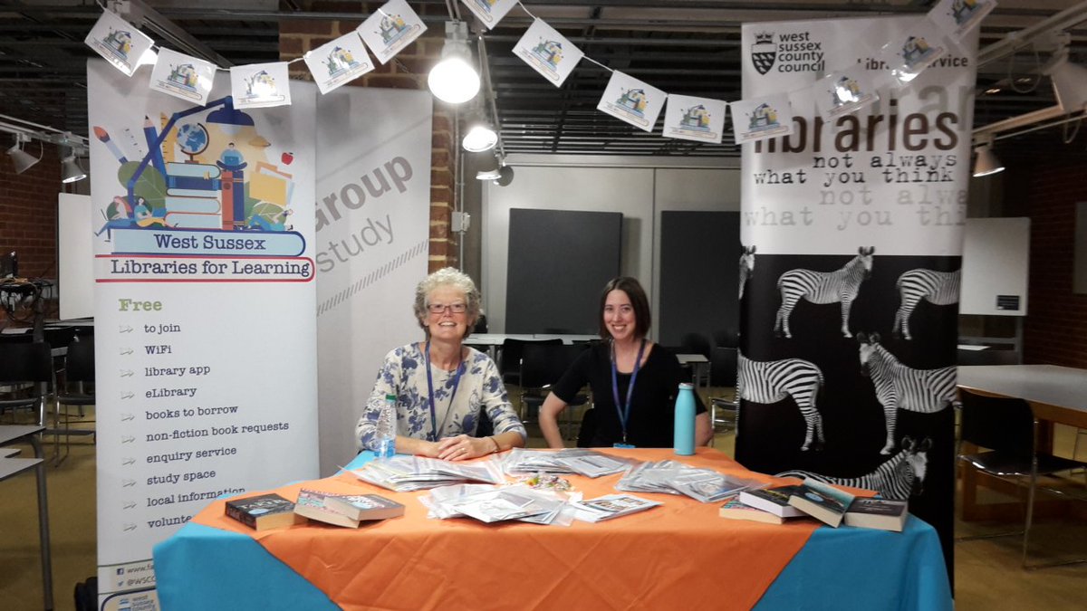 WSCCLibraries's tweet image. We're here at @SussexUni spreading the good word about the good books and services at @WSCCLibraries. Come and say hi! @sussexlibrary #librariesforlearning
