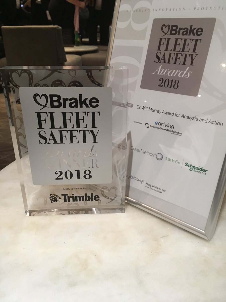 lloydyboy2007's tweet photo. yesterday evening we were recognised for our Road Safety achievements at this year’s Brake Fleet Safety awards.
 
In Partnership with “Driver Metrics”, we have won the “Dr Will Murray Award for Analysis and Action”. 

#schneiderelectric #lifeison #brake #drivermetrics https://t.co/v8PlKA4DQU