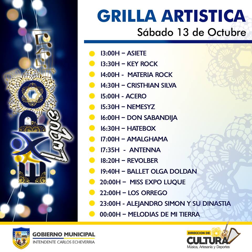📢 Mañana Sábado 13 📢
Nos estaremos presentando en la @ExpoLuque2018 🤘🇺🇦🔥

Subímos a las 17hs. ✖️🍺🐖