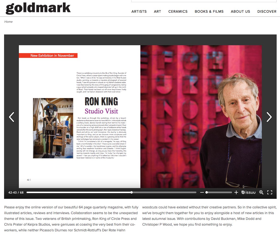 ronkingstudio's tweet photo. See feature on me and my work in @goldmarkgallery latest magazine issue. https://t.co/mGFYoPvL2Y New exhibition to come but do enjoy this for now! https://t.co/noiBamHwKL