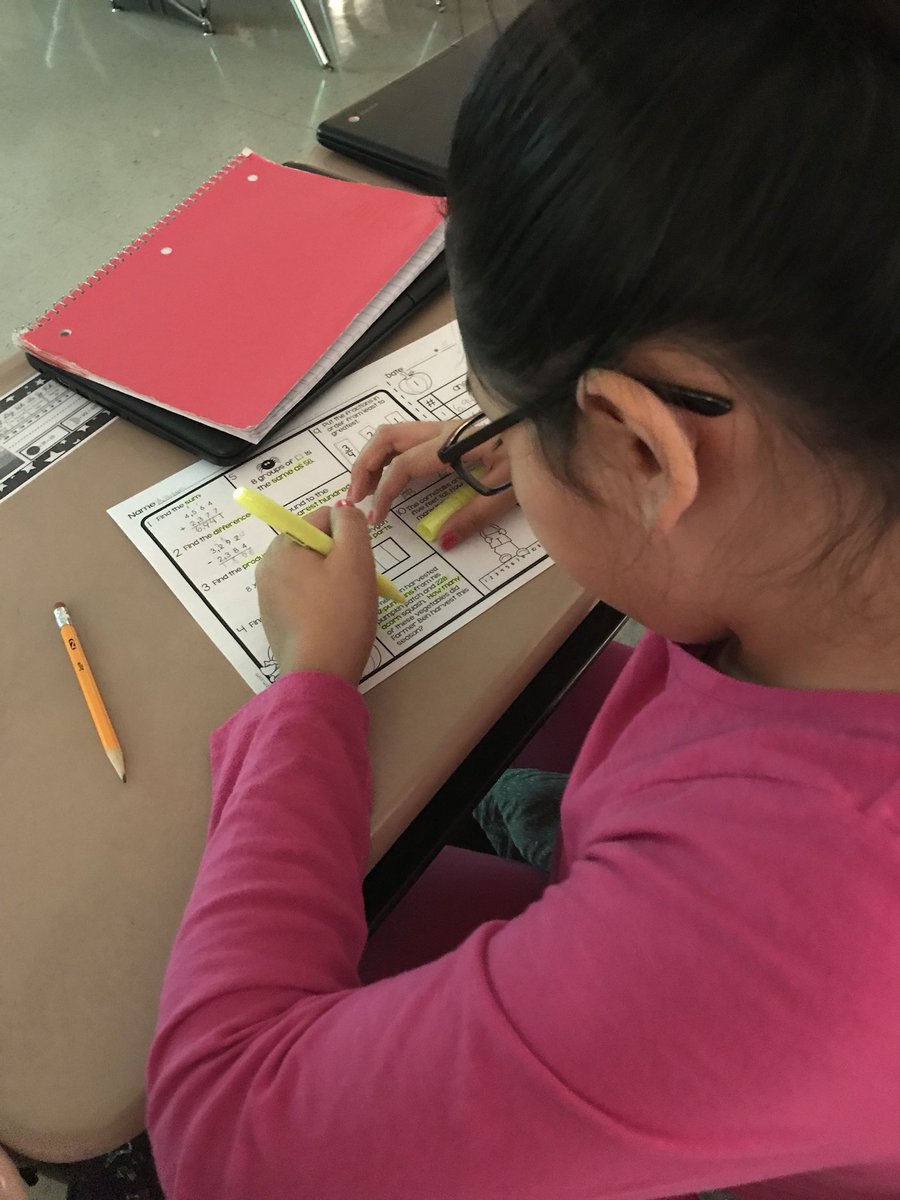 How can you get kids to learn what double checking means in math? Have them use highligters to find key vocabulary before turning it in! #fridayspiralquiz #nhesexcellence #wereanother <a href="/HCS_ISD/">HCS Instruction</a> @NHESpacker