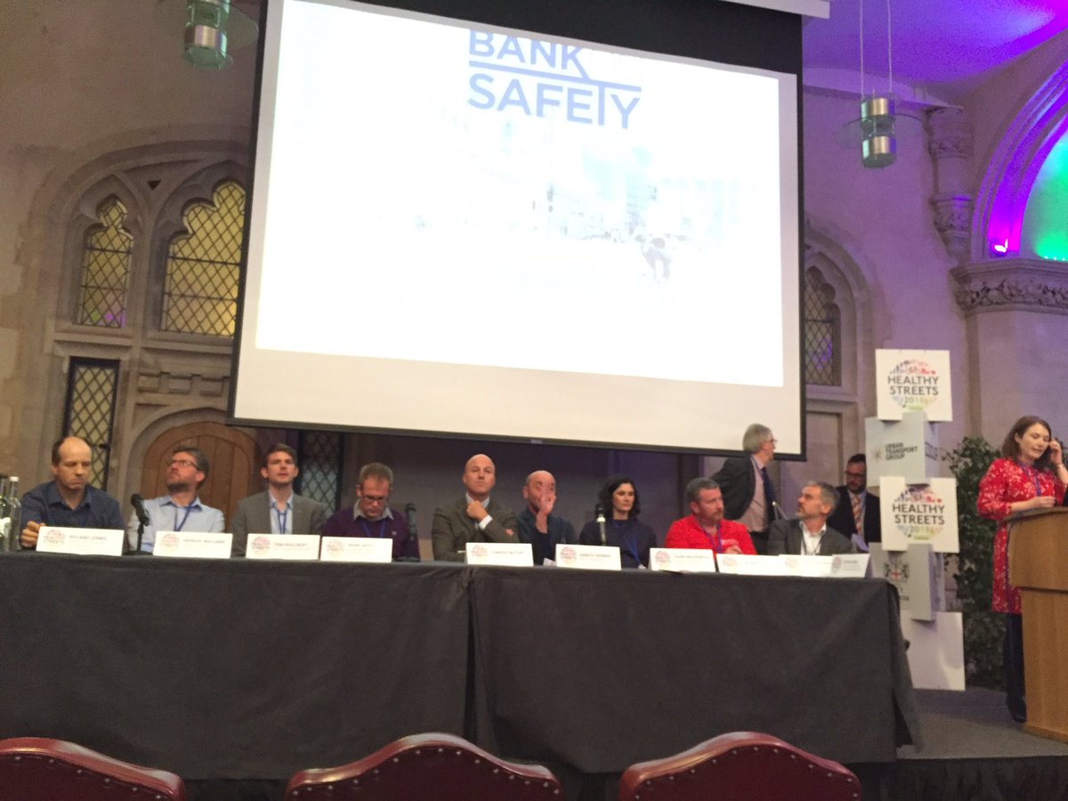 Tremendous (in all senses of the word) panel session with 9 people at #HealthyStreets2018 at The Guildhall today