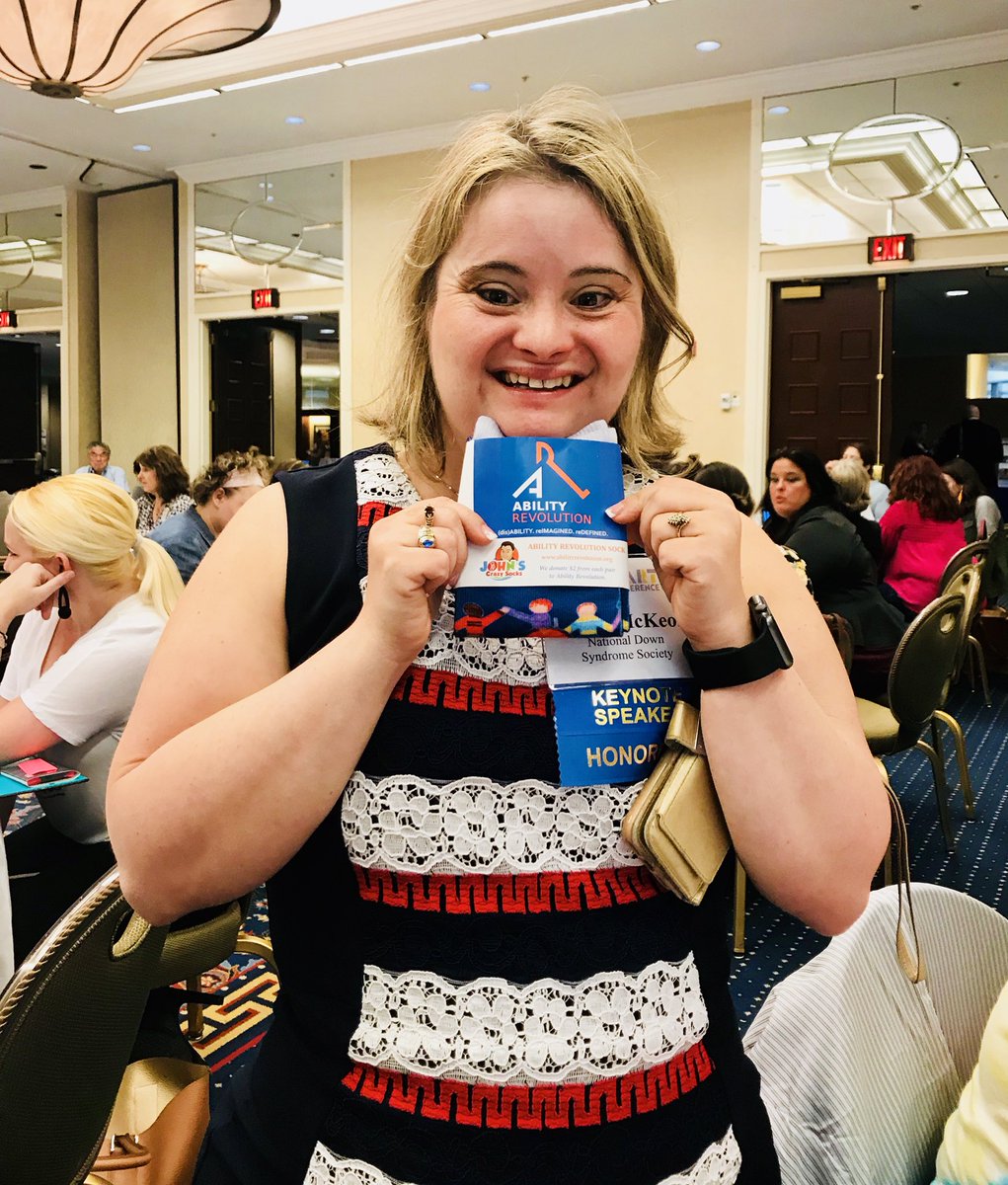 AbilityRev's tweet photo. Kayla McKeon, lobbyist, likes @johnscrazysocks! #SOTA2018 #JohnsCrazySocks #AbilityRevolution @mckeonkay https://t.co/YRAacFmvNR